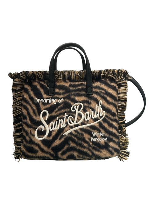 Borsa Vanity Mini zebrata SAINT BARTH | MINI FELTZEBRA